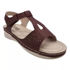 Sandalias De Piel Confort Elegante De Dama Comodas 