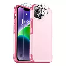 Funda Spidercase, Para iPhone, Protectora 360°, Color Rosa