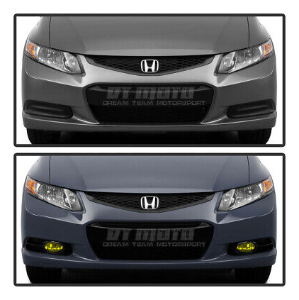 For 2012-2013 Honda Civic 2dr Coupe Yellow Bumper Fog Li Yyk Foto 4