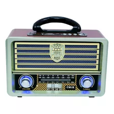 Radio Vintage Retro Recargable Am/fm Usb Bluetooth Sd Mp3