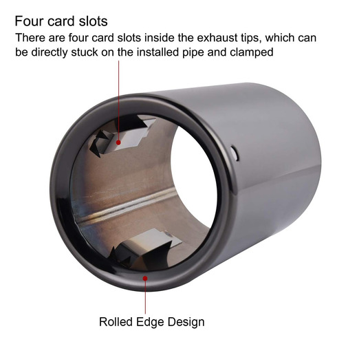 Par De Puntas De Tubo De Escape Compatibles Con Bmw 325i 328 Foto 3