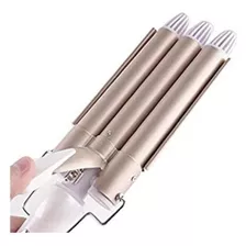 Ondulador De Cabello Dorado Con 3 Barriles Eléctrico