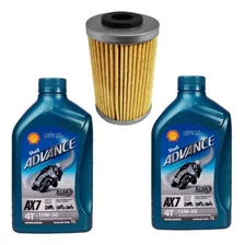 Kit Service Bajaj Ns 200 Rs Shell Semi Sintético + Filtro 