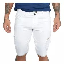 Bermuda Jeans/ Sarja Masculina Rasgada Destroyed Premium