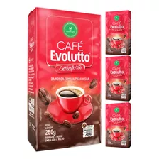 Kit Com 4 Café Evolutto Extraforte Moído A Vácuo Pacote 500g