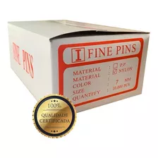 Tag Pin Fine 7mm Pino Nylon Aplicador Etiquetas 10.000 Pçs Cor Branco