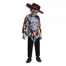 Fantasia Poncho Mexicano Infantil Halloween