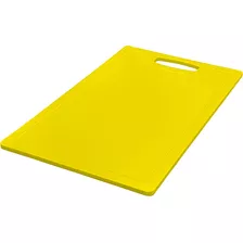 Placa Corte Amarela 50x30x1 Cm Com Acabamento Engreflon