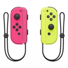 Control Joystick Nintendo Switch Joycon Rosa Y Amarillo Neon