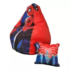 Silla Puff Spider-man + Cojin Obsequio - Talla L