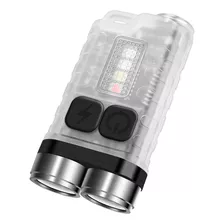 Mini Linterna Led Llavero V3 Edc Recargable Usb Tipo C Color De La Linterna Gris Color De La Luz Blanco