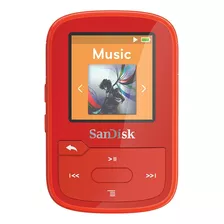 Reproductor De Mp3 Sandisk Con Pantalla Lcd, 16 Gb Rojo