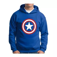 Moletom Capitão América Escudo Herói Avengers Com Capuz