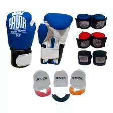 Combo Boxeo Guante + Venda + Bucal De Regalo