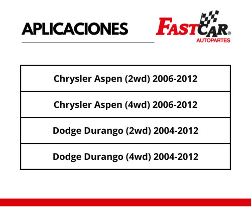 2 Amortiguadores Delanteros Chrysler Aspen 4wd 2006 2012 Foto 4