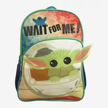 Backpack Mochila Escolar Infantil Star Wars: The Mandalorian Grogu Kids' 16 Wait For Me - Azul