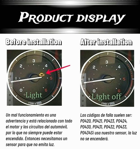 Mini Catalizador P/apagar El Cdigo Check Engine P0420 P0430 Foto 6