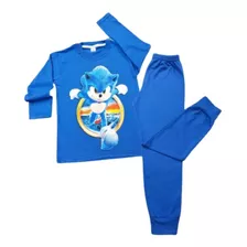 Pijama Sonic Niños Con Pantuflas Sonic Con Corderito