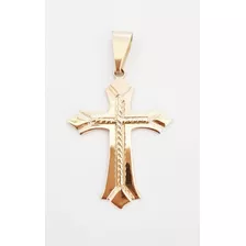 Pingente Cruz 3d Ouro 18k 7gr 3,5x3,0 Cm Nota Fiscal