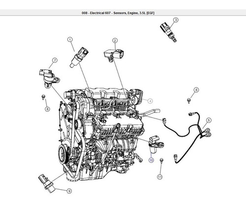 Sensor De Cigeal Mopar Chrysler Sebring 2.7l 2007-2010 Foto 5