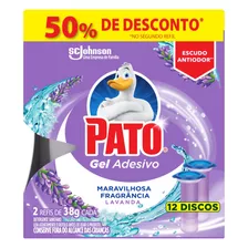 Detergente Sanitário Gel Adesivo Lavanda Pato 38g Cada 2 Unidades Grátis 50% De Desconto No Segundo Refil