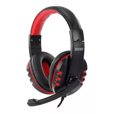 Headset Gamer Dust X31 Preto E Vermelho Haste Ajustavel