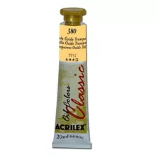 Tinta Óleo 20ml Classic Acrilex Cor 380 - Amarelo Óxido Transparente