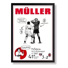 Muller 7, São Paulo F.c Mundial Quadro Com Moldura 33x24cm