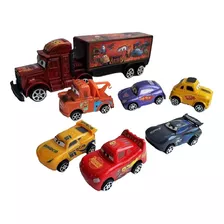 Cars Camión + 6 Autos Todo A Fricción Rayo Mate Compl Oferta