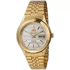 Relógio Masculino Orient Automático Analógico Dourado 3 Star