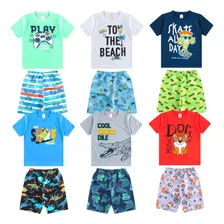 Kit 6 Conjunto Infantil Masculino Regata Menino Atacado