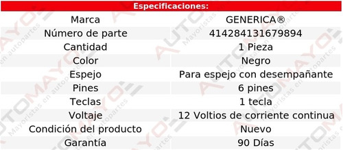 1-interruptor Maestro Control Espejo Negro Tiguan 08-11 Foto 4