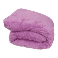 Cobertor Life Tex Ii Microfibra Cor Violeta-escuro Com Design Liso De 200cm X 180cm