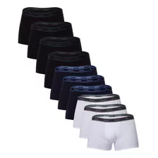 Kit Com 10 Cuecas Boxer Masculino Mash