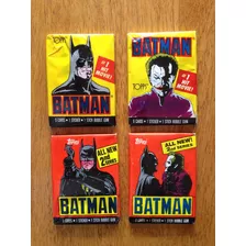 Lote 4 Sobres Nuevos De Tarjetas Batman 1989 Vintage Topps