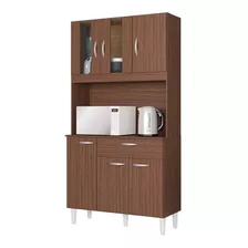 Alacena Mueble Auxiliar Cocina Magda 6 Puertas Capuchino