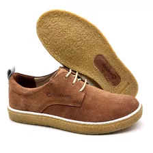 Sapato Masculino Sola Crep Casual De Couro Camurça 890