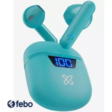 Auriculares Bluetooth Klipxtreme Touchbuds Verde Agua Febo