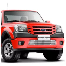 Sobre Grade Inferior Ford Ranger 2010 2011 2012 4x2 Em Inox