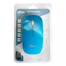 Mouse Sem Fio Wireless 3200 Dpi 10m Recarregável Azul