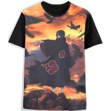 Camisa Camiseta 3d Itachi Uchiha Anime Naruto Konoha Sasuke