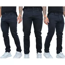Kit 3 Calças Jeans Preta Masculino Qualidade Premium
