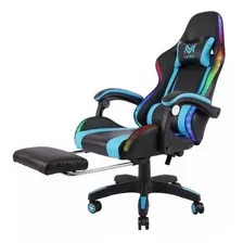 Silla Gamer Rgb Ergonomica Reclinable Apoyapies Micro