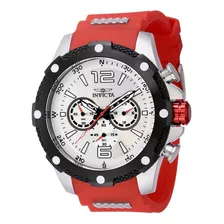 Reloj Invicta 39992 Rojo, Acero Hombres Color De La Correa Plata