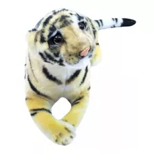 Tigre Deitado Realista Com 23cm Pelúcia Original Fofy Toys