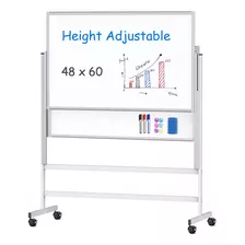 Pizarra Blanca De Borrado En Seco Ajustable En Altura, Sopor