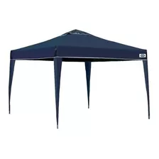 Tenda De Praia Sanfonada Gazebo 3x3 Articulado Pé Aluminio Cor Azul