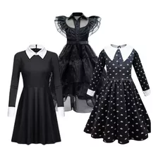 Fantasia Wandinha Addams Vestido Wednesday Varios Modelos