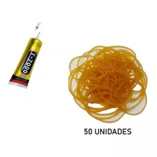 Kit Manutenção Elástico + Cola Preta T7000 110ml Reparos 