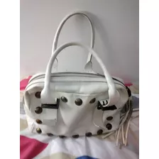 Cartera Blanca De Cuero 